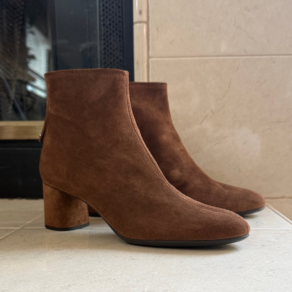 AGL Rich Brown Suede Ankle Booties 11.5